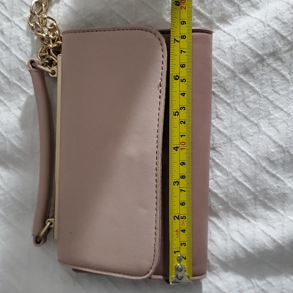 Mini Blush Pink Colour Block Crossbody Clutch Purse - Picture 14 of 16